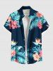 Hibiscus Flowers Tropical Leaf Print Plus Size Matching Hawaii Beach Outfit For Couples -  
