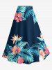Hibiscus Flowers Tropical Leaf Print Plus Size Matching Hawaii Beach Outfit For Couples -  