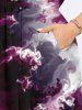 Spiral Tie Dye Print Plus Size Matching Hawaii Beach Outfit For Couples -  