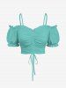 Tenue de plage hawaïenne assortie grande taille à imprimé feuilles et fleurs d'hibiscus pour couples - Vert 