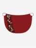 Plus Size Skull Hibiscus Flower Leaf Print Halloween Convertible Beach Cover Up -  