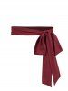 Robe débardeur coupe trapèze à imprimé floral tie-dye avec ceinture amovible - Rouge foncé S