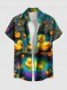 Halloween Pumpkin Duck Pond Print Plus Size Matching Outfit For Couples -  