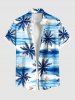 Coconut Tree Sea Waves Boat Print Plus Size Matching Hawaii Beach Outfit For Couples -  