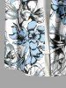 Matching Hawaii Shirt and Romper Plus Size Beach Outfit Flowers Leaf Printed for Couples -  