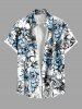 Matching Hawaii Shirt and Romper Plus Size Beach Outfit Flowers Leaf Printed for Couples -  