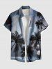Coconut Tree Sea Moon Ombre Galaxy Print Plus Size Matching Hawaii Beach Outfit For Couples -  