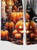 Halloween Pumpkin Lantern Ghost Candle Print Plus Size Matching Outfit For Couples -  