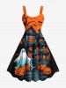 Halloween Costume Pumpkin Ghost Bat Castle Print Plus Size Matching Outfit For Couples -  
