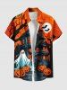 Halloween Costume Pumpkin Ghost Bat Castle Print Plus Size Matching Outfit For Couples -  