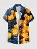Impression de peinture à l'huile de canards, tenue de plage hawaïenne assortie grande taille pour couples - Jaune 