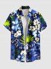 Hibiscus Flowers Tropical Leaf Print Plus Size Matching Hawaii Beach Outfit For Couples -  