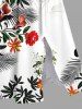 Tropical Leaf Flower Branch Print Plus Size Matching Hawaii Beach Outfit For Couples -  