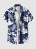 Tropical Leaf Hibiscus Flower Print Plus Size Matching Hawaii Beach Outfit For Couples -  