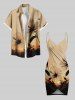 Plus Size Hibiscus Flower Sunset Print Hawaii Convertible Beach Cover Up -  