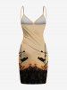 Plus Size Hibiscus Flower Sunset Print Hawaii Convertible Beach Cover Up -  