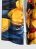 Plus Size Ducks Oil Painting Print Buttons Pocket Hawaii Shirt For Men -  