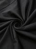 Lace Up PU Strap Grommets High Low Asymmetric Dress -  