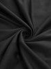 Robe trapèze à volants, bretelles unies, boucle et œillets - Noir L