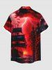 Sailboat Sea Lightning Ombre Galaxy Print Plus Size Matching Hawaii Cruise Beach Outfit For Couples -  