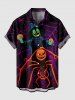 Halloween Pumpkin Wizard Spider Web Print Plus Size Matching Outfit For Couples -  
