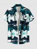 Coconut Tree Flowers Colorblock Print Plus Size Matching Hawaii Beach Outfit For Couples -  