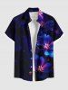 Flowers Glitter 3D Print Plus Size Matching Hawaii Beach Outfit For Couples -  