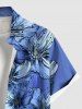 Flowers Leaf Print Plus Size Matching Hawaii Beach Outfit For Couples -  