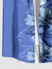 Flowers Leaf Print Plus Size Matching Hawaii Beach Outfit For Couples -  