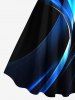 Plus Size Curve Light Beam Ombre Print Tank Dress -  