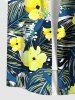 Flowers Tropical Leaf Print Plus Size Matching Hawaii Beach Outfit For Couples -  