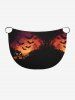 Plus Size Halloween Pumpkin Bat Moon Print Convertible Beach Cover -  
