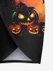 Plus Size Halloween Pumpkin Bat Moon Print Convertible Beach Cover -  