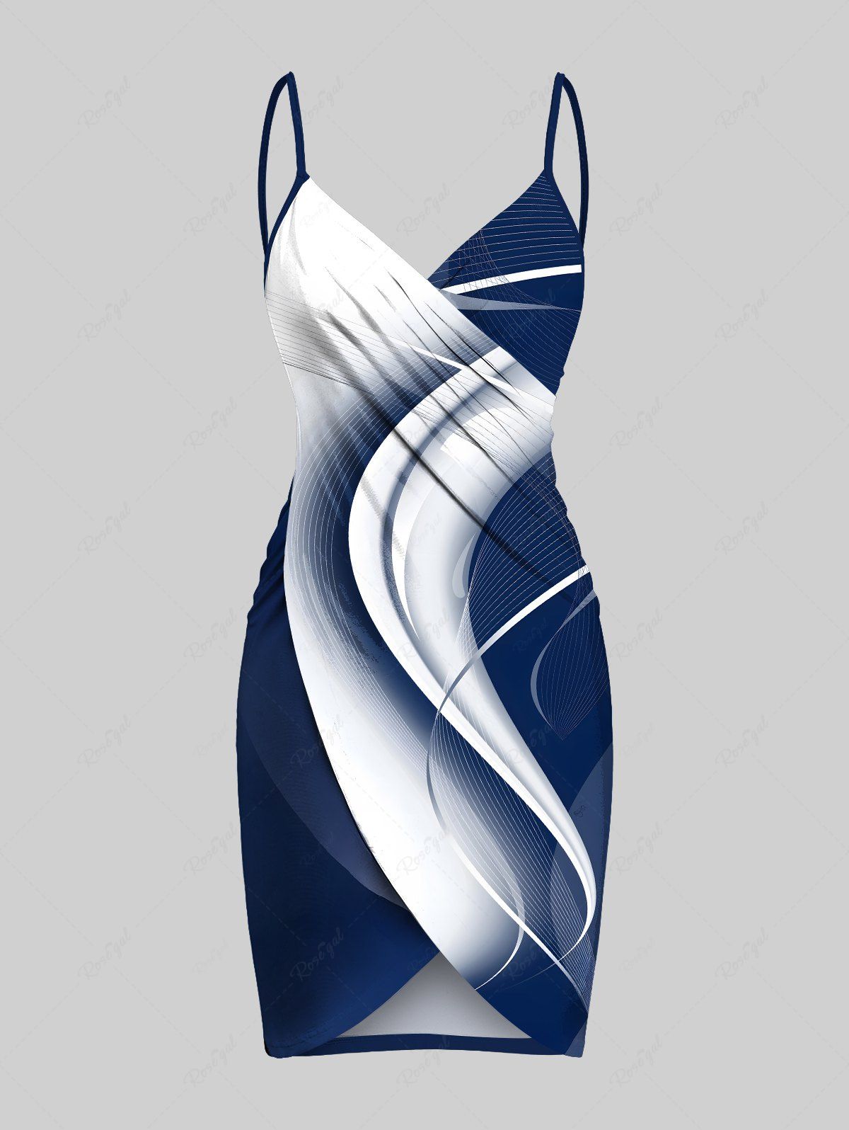 Chic Plus Size Curve Ombre Light Beam Print Hawaii Convertible Beach Cover Up  