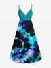 Spiral Tie Dye Print Plus Size Matching Hawaii Beach Outfit For Couples -  