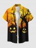 Halloween Pumpkin Tree Print Plus Size Matching Outfit For Couples -  
