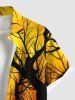 Halloween Pumpkin Tree Print Plus Size Matching Outfit For Couples -  