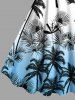 Coconut Tree Tropical Leaf Ombre Colorblock Print Plus Size Matching Hawaii Beach Outfit For Couples -  