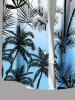 Coconut Tree Tropical Leaf Ombre Colorblock Print Plus Size Matching Hawaii Beach Outfit For Couples -  
