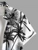 Coconut Tree Tropical Leaf Ombre Colorblock Print Plus Size Matching Hawaii Beach Outfit For Couples -  