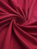 Robe mouchoir gothique grande taille à lacets et bretelles croisées avec flocage de fleurs - Rouge foncé 2X | US 18-20