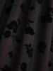 Robe mouchoir gothique grande taille à lacets et bretelles croisées avec flocage de fleurs - Rouge foncé 2X | US 18-20