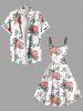 Plus Size Coconut Tree Flowers Tropical Leaf Parrot Print Hawaii Tank Dress -  