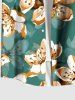 Plus Size Ombre Flower Print Hawaii Button Pocket Shirt For Men -  