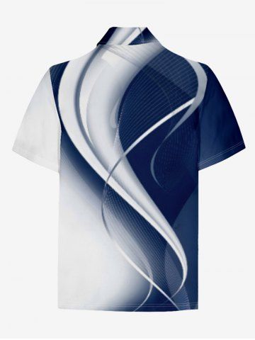 Curve Ombre Light Beam Print Plus Size Matching Hawaii Beach Outfit For Couples