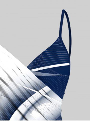 Curve Ombre Light Beam Print Plus Size Matching Hawaii Beach Outfit For Couples