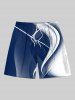 Curve Ombre Light Beam Print Plus Size Matching Hawaii Beach Outfit For Couples -  