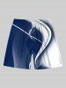Curve Ombre Light Beam Print Plus Size Matching Hawaii Beach Outfit For Couples -  