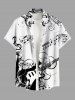 Guitar Music Symbol Print Plus Size Matching Hawaii Beach Outfit For Couples -  
