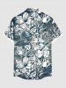 Flowers Leaf Tropical Print Plus Size Matching Hawaii Beach Outfit For Couples -  